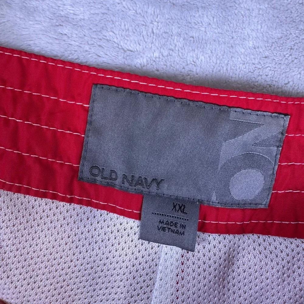 Old Navy Nylon Board Shorts Swim Mens XXL Red Huntington Beach Surf Club